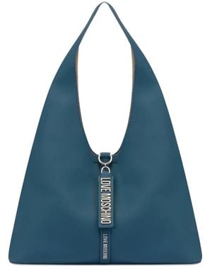 Love Moschino Schoudertas Met Logo - Blauw