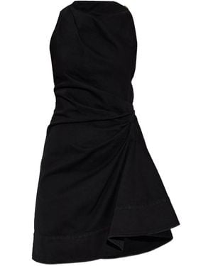 McQueen Twisted Sleeveless Dress - Black