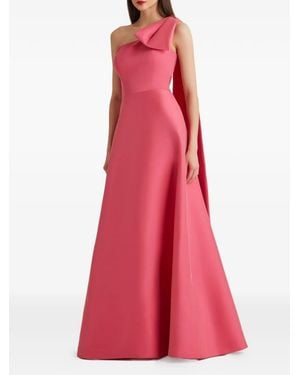 Teri Jon Bow-Detail Maxi Dress - Pink