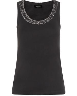 Fabiana Filippi Sequin-Collar Tank Top - Black