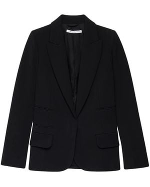 Another Tomorrow Single-Breasted Blazer - Black