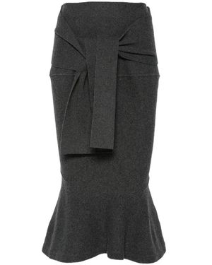 Jacquemus The Fiocco Tie-Fastening Flounce-Hem Skirt - White