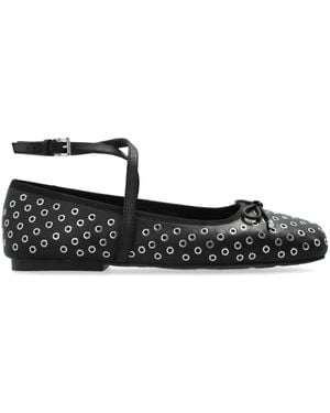 MICHAEL Michael Kors Colette Ballerina With Eyelets - Black