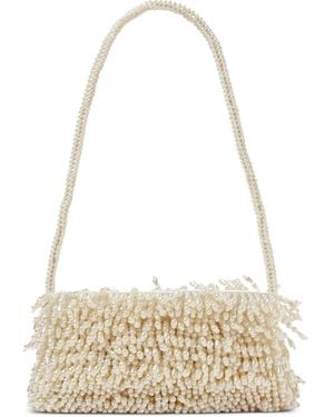 Vanina Cascade De Caresses Beaded-Fringe Bag - White