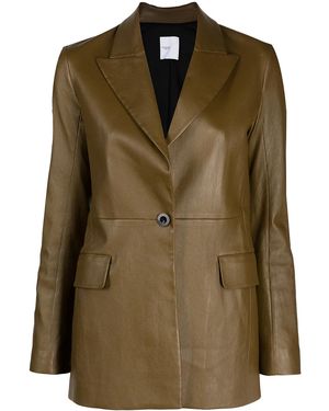 Rosetta Getty Lederblazer Mit Steigendem Revers - Grün