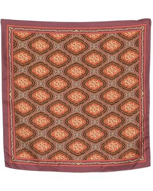 Drole de Monsieur Le Foulard Médallion Patterned Scarf - Brown