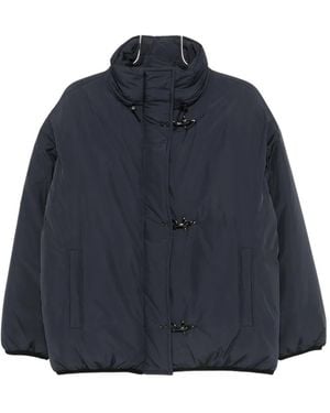 Fay Hook-Fastening Puffer Jacket - Blue
