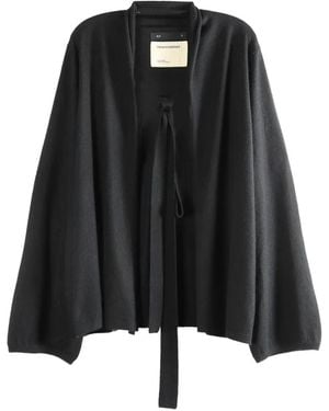 Frenckenberger Belted Cardigan - Black