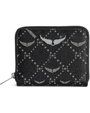 Zadig & Voltaire Mini Zv Monogram Wallet - Black
