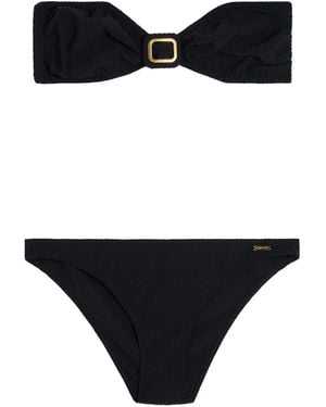 Tom Ford Textured Bandeau Bikini Set - Black