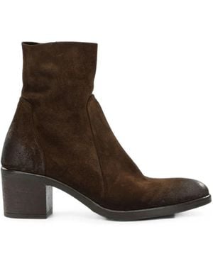 strategia shoes Distressed-Effect Suede Boots - Brown