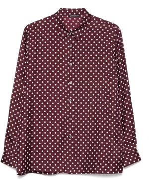 Laura Urbinati Blouse Met Stippen - Paars