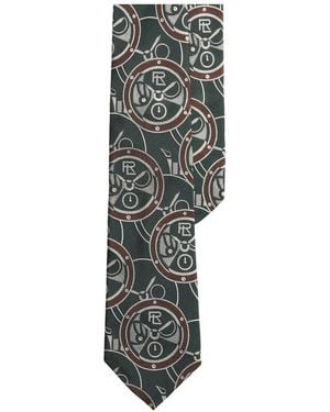 Ralph Lauren Corbata con logo en jacquard - Verde