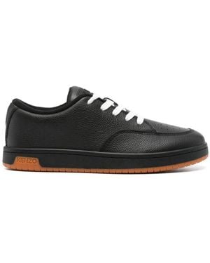 KENZO Dome Leather Trainers - Black