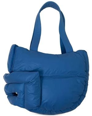 DingYun Zhang Quilted Padded Tote Bag - Blue