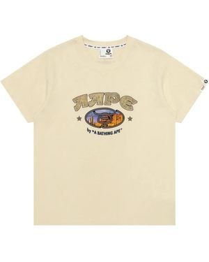Aape By A Bathing Ape コットン Tシャツ - ナチュラル