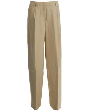 Grifoni Pressed-Crease Trousers - Natural
