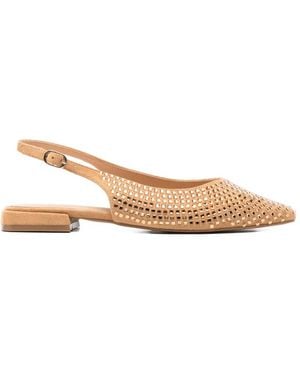 Keys Pointed-Toe Sandals - Natural