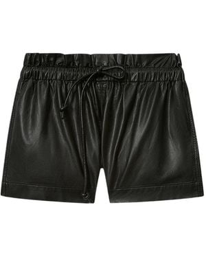 Isabel Marant Leather Shorts - Black