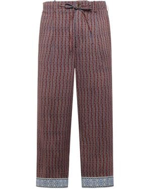 Pierre Louis Mascia Drawstring-Waist Trousers - Purple