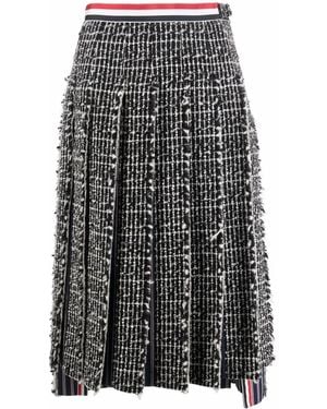 Thom Browne Rwb Pleated Skirt - Grey