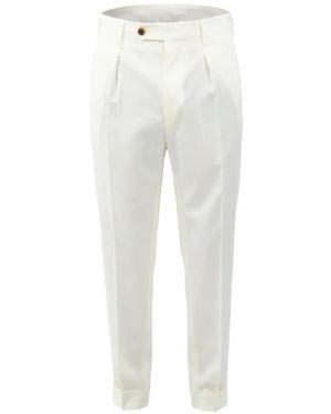 Berwich Chiaia Pleated Trousers - White