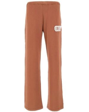 MM6 by Maison Margiela Logo-Patch Wide-Leg Track Trousers - Orange