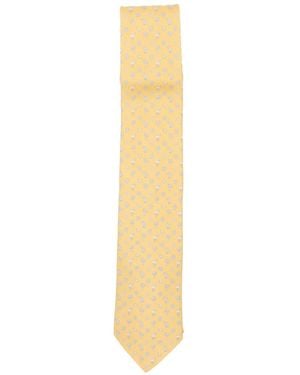 Ferragamo Flamingo-Print Tie - White