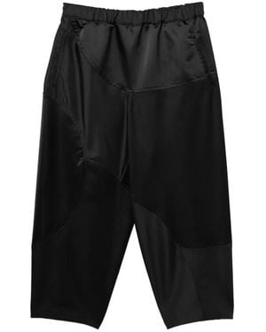 Comme des Garçons Patchwork Cropped Pants - Black