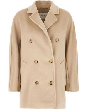 Max Mara Flap-pockets double-breasted coat - Neutro