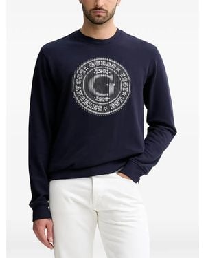 Guess Graphic Round-Neck Sweatshirt - Blue