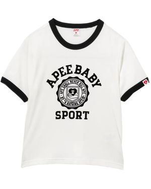 AAPE BY A BATHING AP Graphic Ringer T-Shirt - White