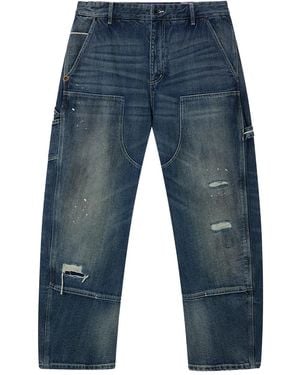 AFTERMATHS Panelled Jeans - Blue