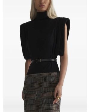 Mugler Jersey Top - Zwart