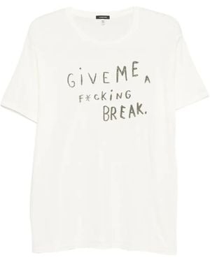 R13 Lettering-Print T-Shirt - White