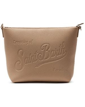 MC2 Saint Barth Aline Pebble-Leather Clutch Bag - Brown