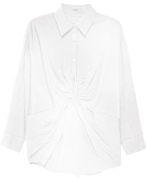 ELEH Twist-Detail Button-Fastening Shirt - White