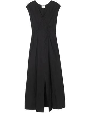 Alysi V-Neck Maxi Dress - Black