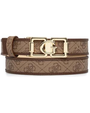 Guess Karnilla 4G Logo-Buckle Belt - Natural