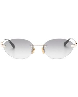 Gucci Oval-Frame Sunglasses - White