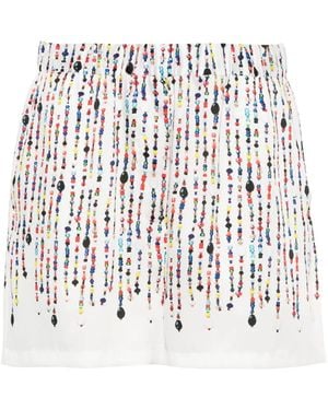 MSGM Bead-Print Shorts - White