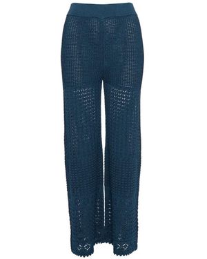 Eres Emblème Crochet Pants - Blue