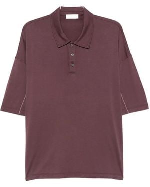 Roberto Collina Contrast-Stitch Polo Shirt - Purple