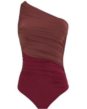 Brigitte Bardot Asymmetrisch Badpak - Paars