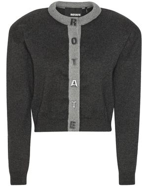 ROTATE BIRGER CHRISTENSEN Cardigan mit Logo - Schwarz