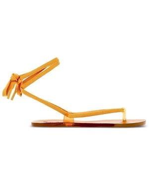 Ancient Greek Sandals Sandales Esther À Lacets - Orange