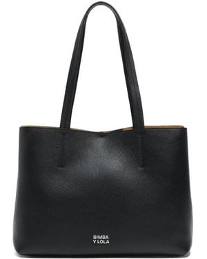 Bimba Y Lola ショッパー レザートートバッグ - ブラック