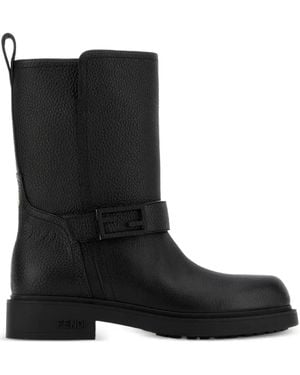 Fendi Botas Con Hebillas - Negro