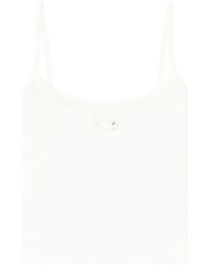 DIESEL Logo Cotton Tank Top - White