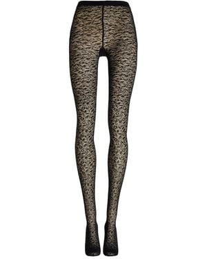 Wolford Bouquet Floral Tights - Grey